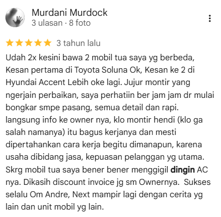 Ulasan Google Review Erfolg AC - Hemat Vonis